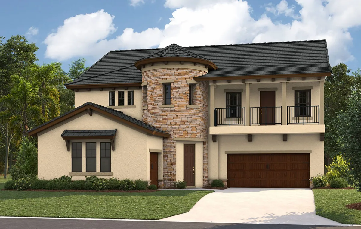 Exterior view of a two-story