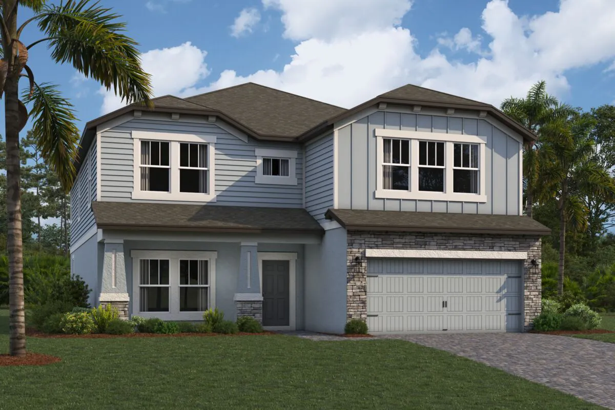 Exterior view of two-story home by M/I Homes.