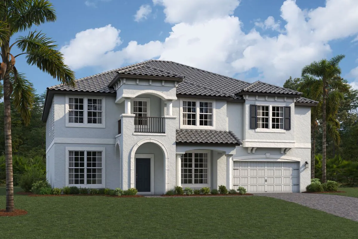 Exterior view of a large two-story home by M/I Homes.