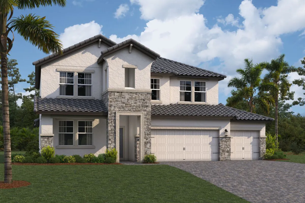 Exterior view of a large two-story home by M/I Homes.