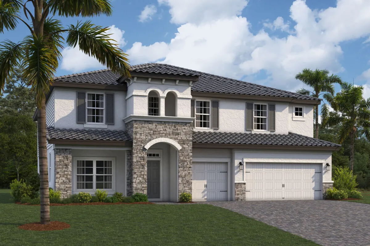Exterior view of a large two-story home by M/I Homes.